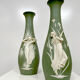 Vases vintage en bisque en porcelaine 'Jasperware'