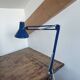 Vintage, architect lamp, articulated lamp, Twist brand, Model T1, 1970s, blue, décor