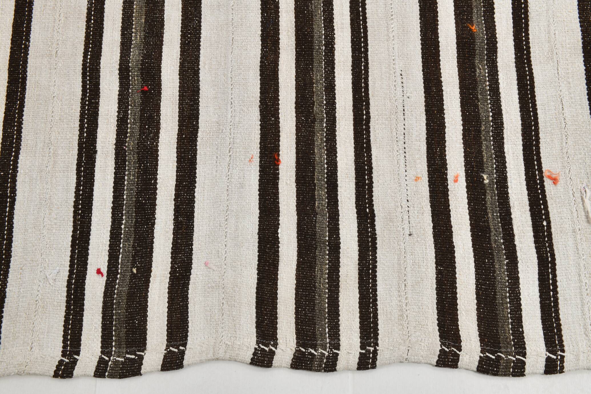 Contemporary Striped Vintage Kilim Rug, 206x304Cm