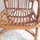 Paire de fauteuils en rotin vintage circa années 70