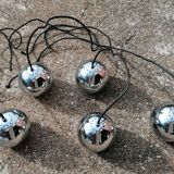 Set of 5 suspensions in chrome globes