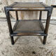 Bamboo Bedside Table + Caned Trays 1960 Vintage #D543