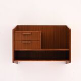 1960s Scandinavian Mahogany Floating Nightstand