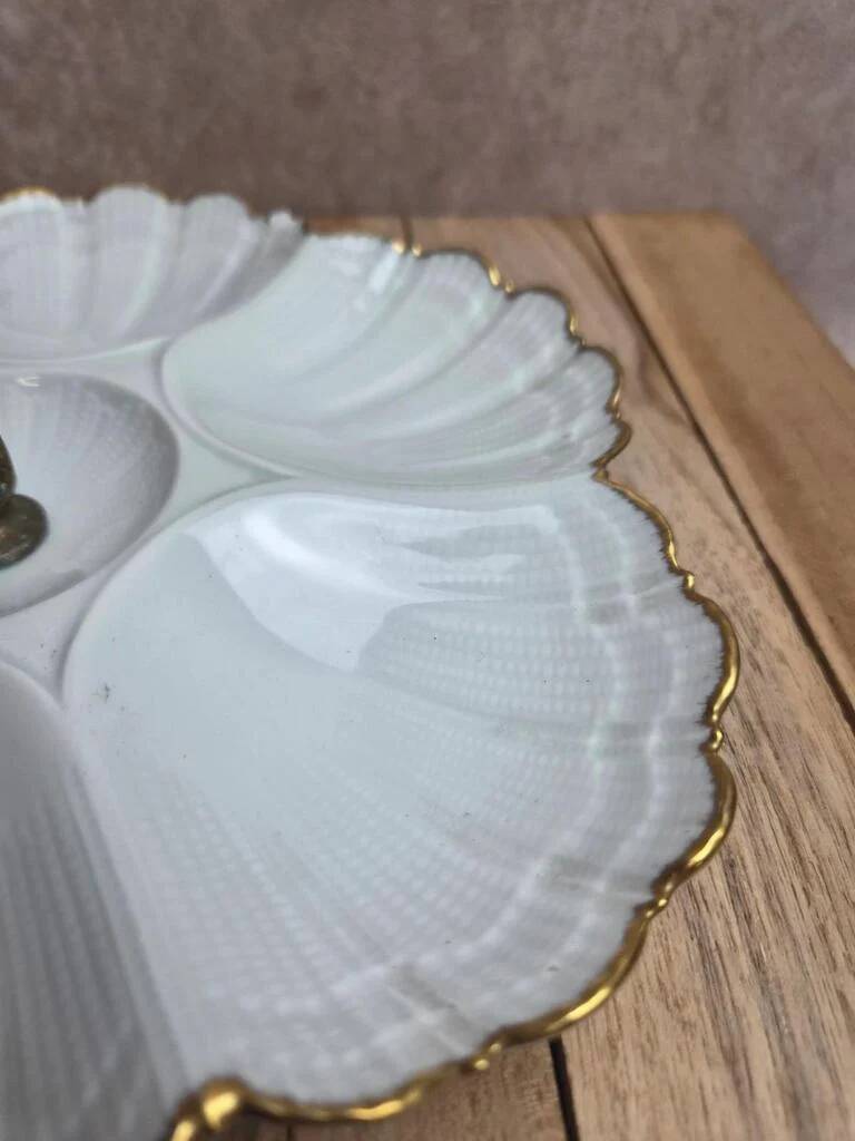 Servant Limoges Ribes – Gilded porcelain 6 shells