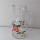 Vintage orange and lemon glass jug pitcher
