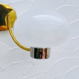 Double opaline brass wall light