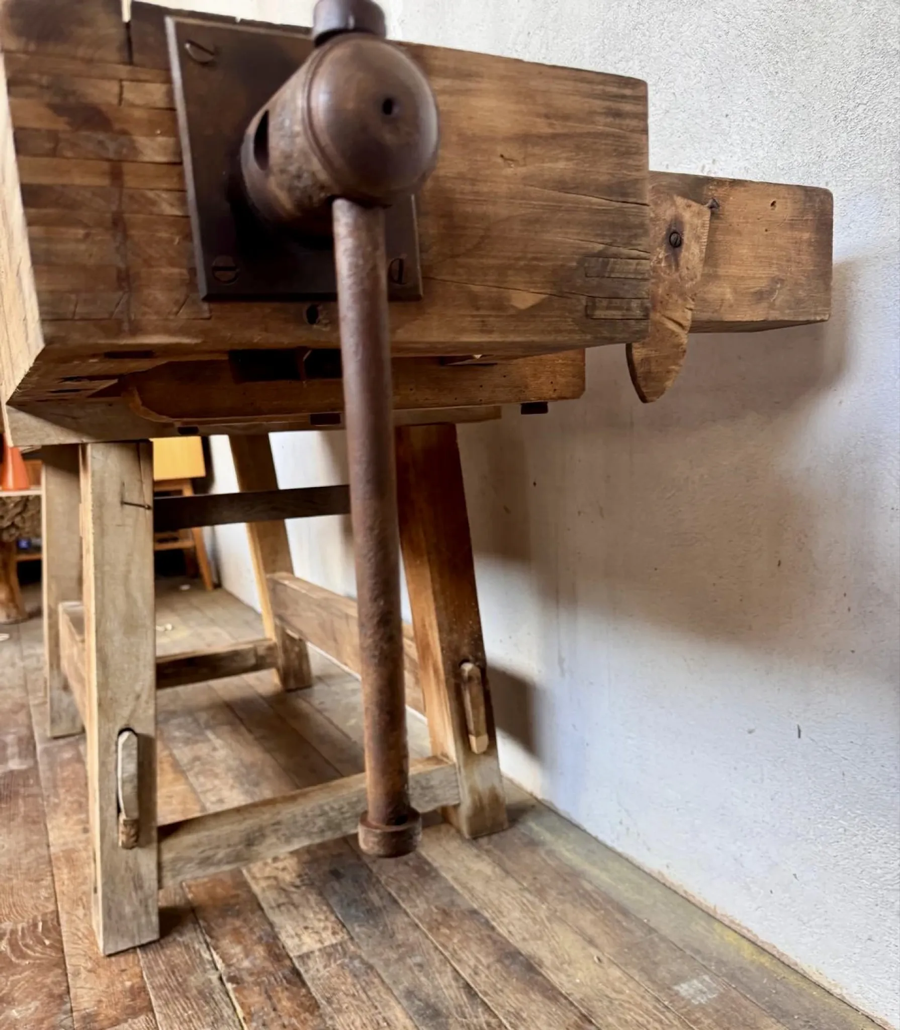 Old small carpenter's workbench from the 1920s.