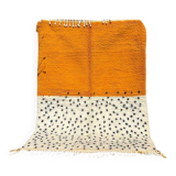 Handmade natural wool rug, size 100 x 200 cm