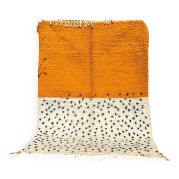 Handmade natural wool rug, size 100 x 200 cm