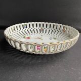 Openwork porcelain bowl with hand decoration – Von Schierholz manufactory in Plaue