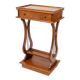 Lyre bedside table in solid cherry wood
