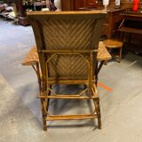 Wicker rattan chaise longue