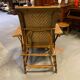 Wicker rattan chaise longue