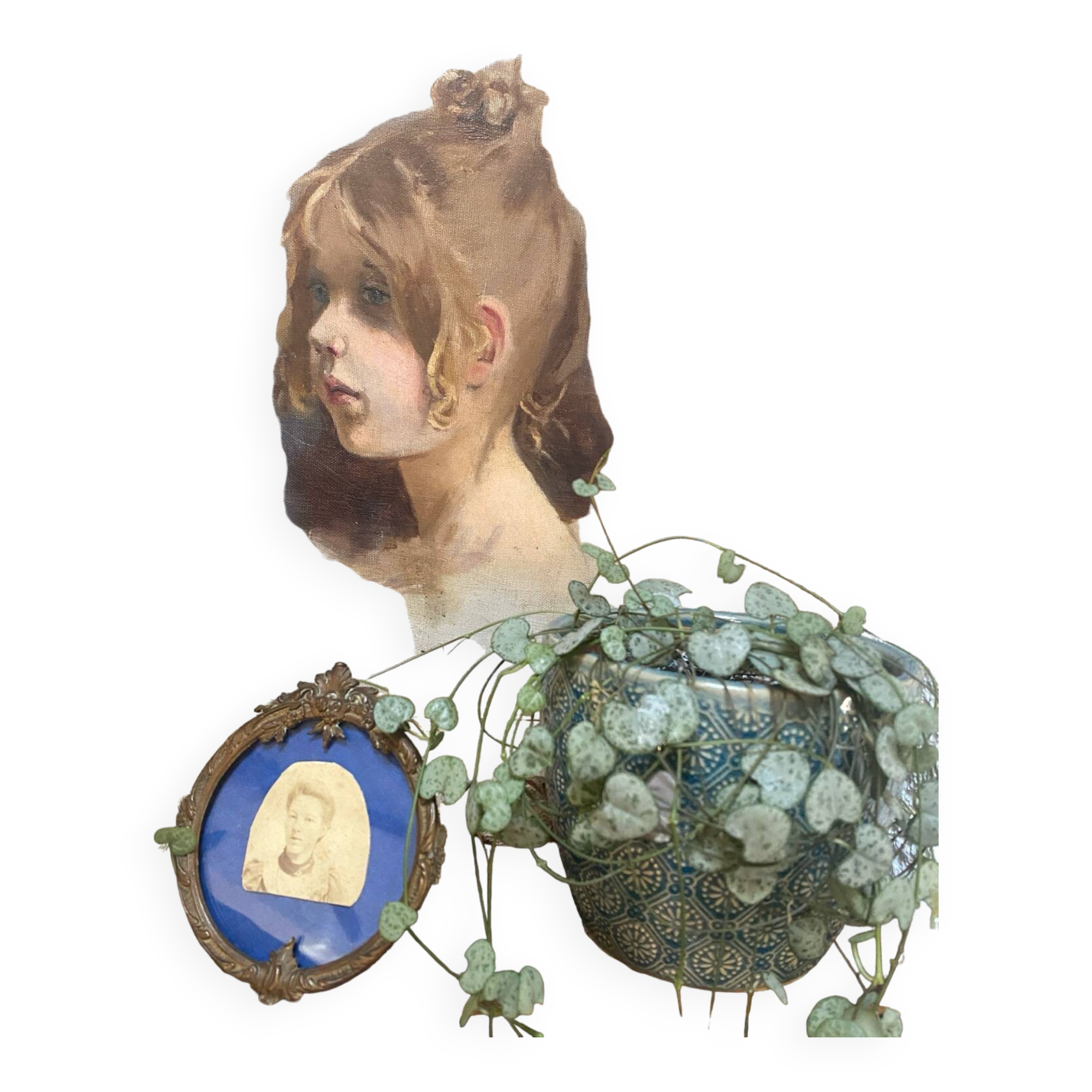 Antique gilded bronze frame