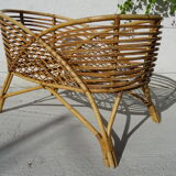 Cradle rattan basket