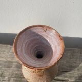 Beige stoneware ceramic vase