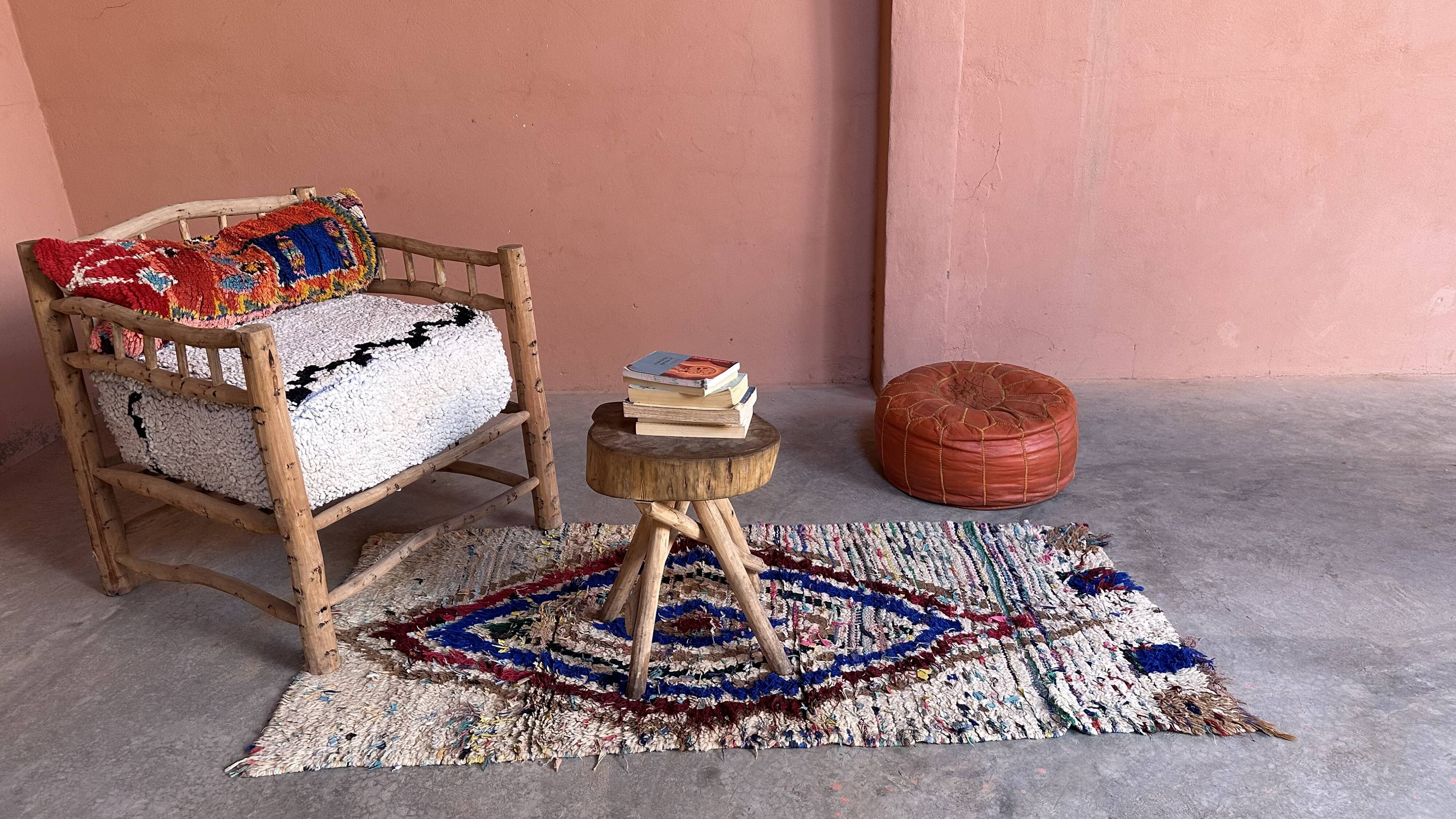 Azilal Colorful Moroccan Rug - 177 x 84 cm