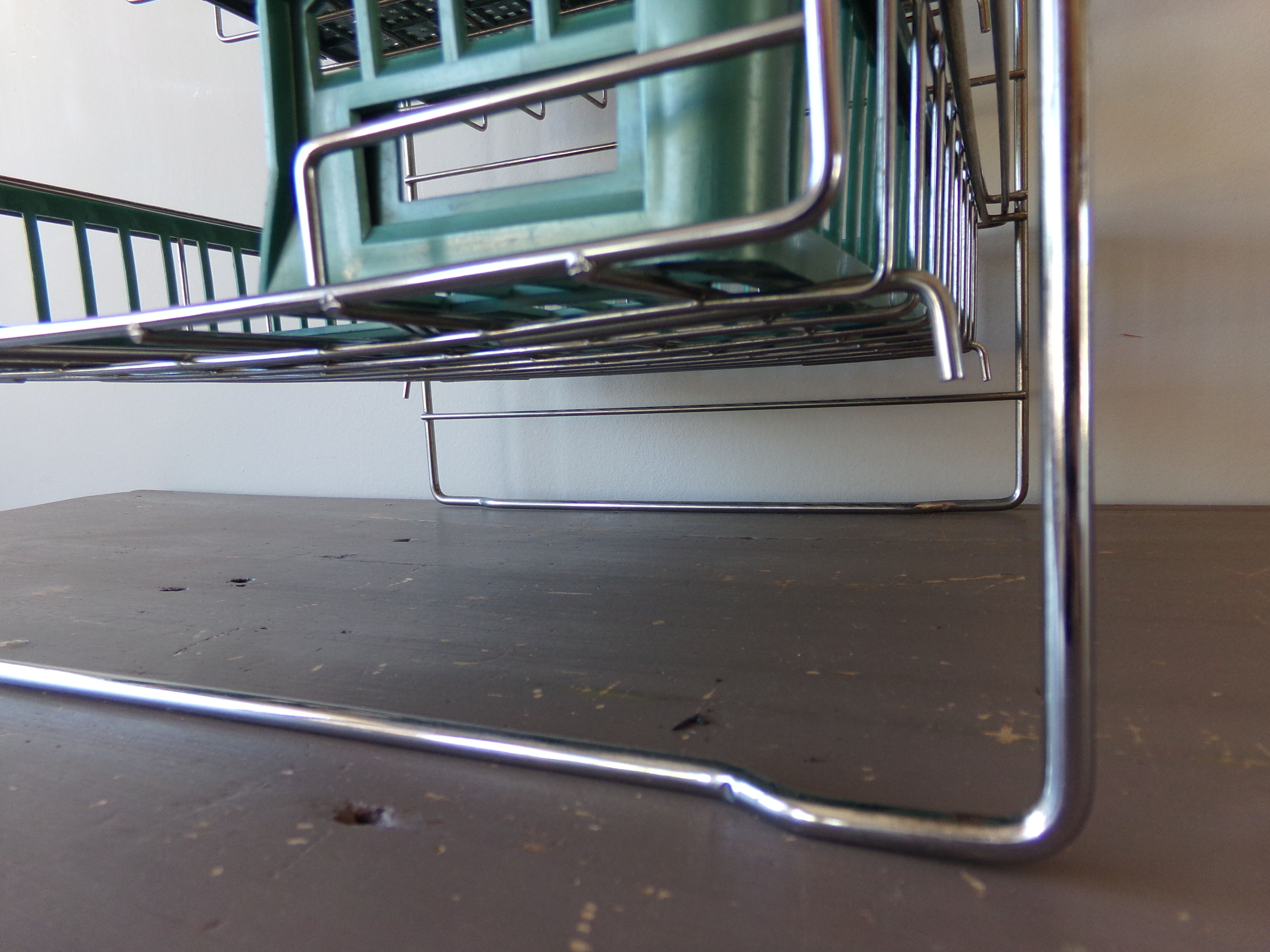 Banette of 2 metal mail baskets 70s