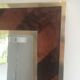 Miroir en marqueterie de bois et laiton