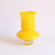 Space age yellow vase by Bo Borgstrom for Aseda Sweden 1960s