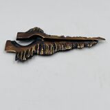 Brutalist bronze crucifix