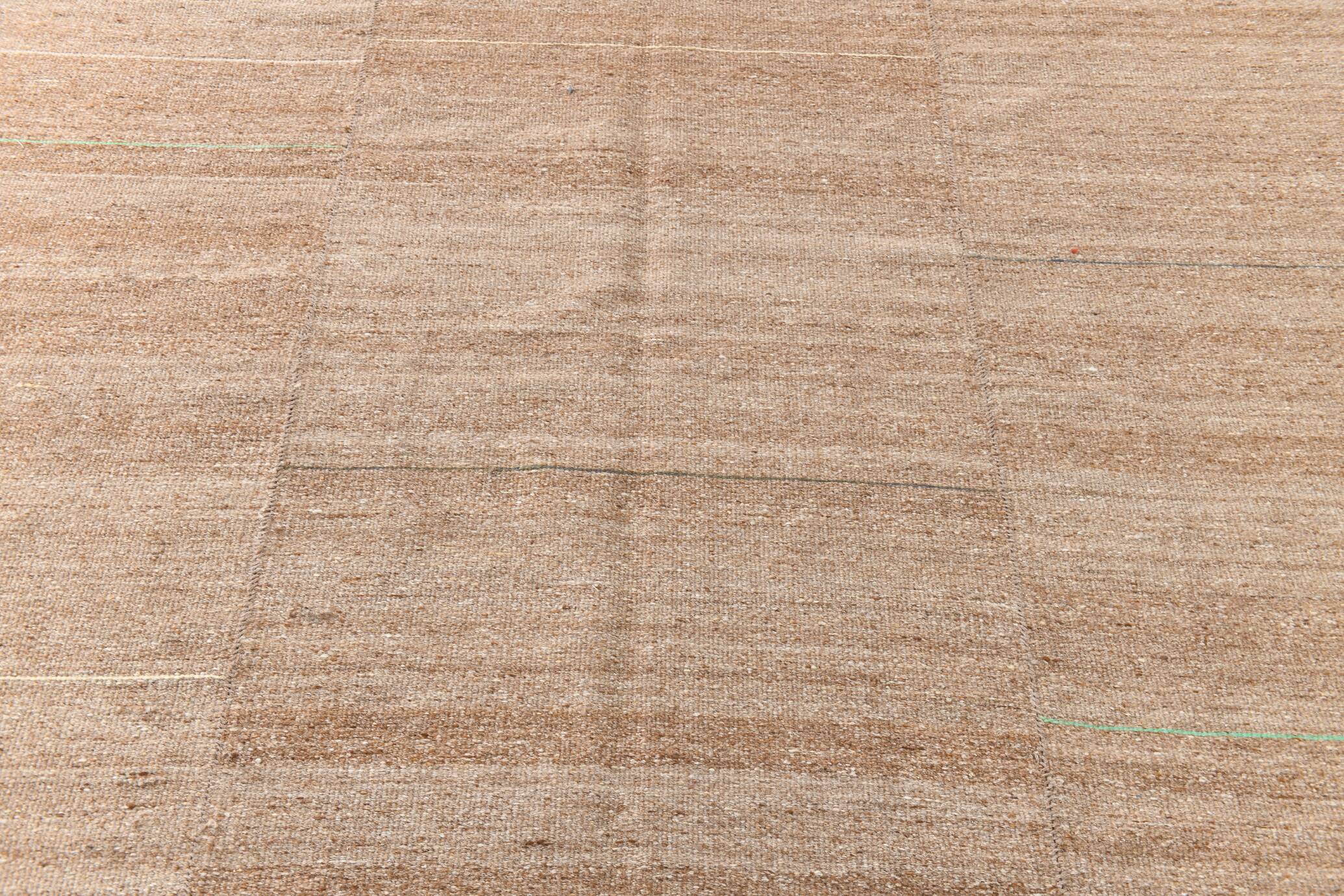 8x11 Bronze & Beige Vintage Kilim Rug, 241x350Cm