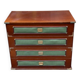 Vintage Scandinavian wooden ship cabin style chest of drawers