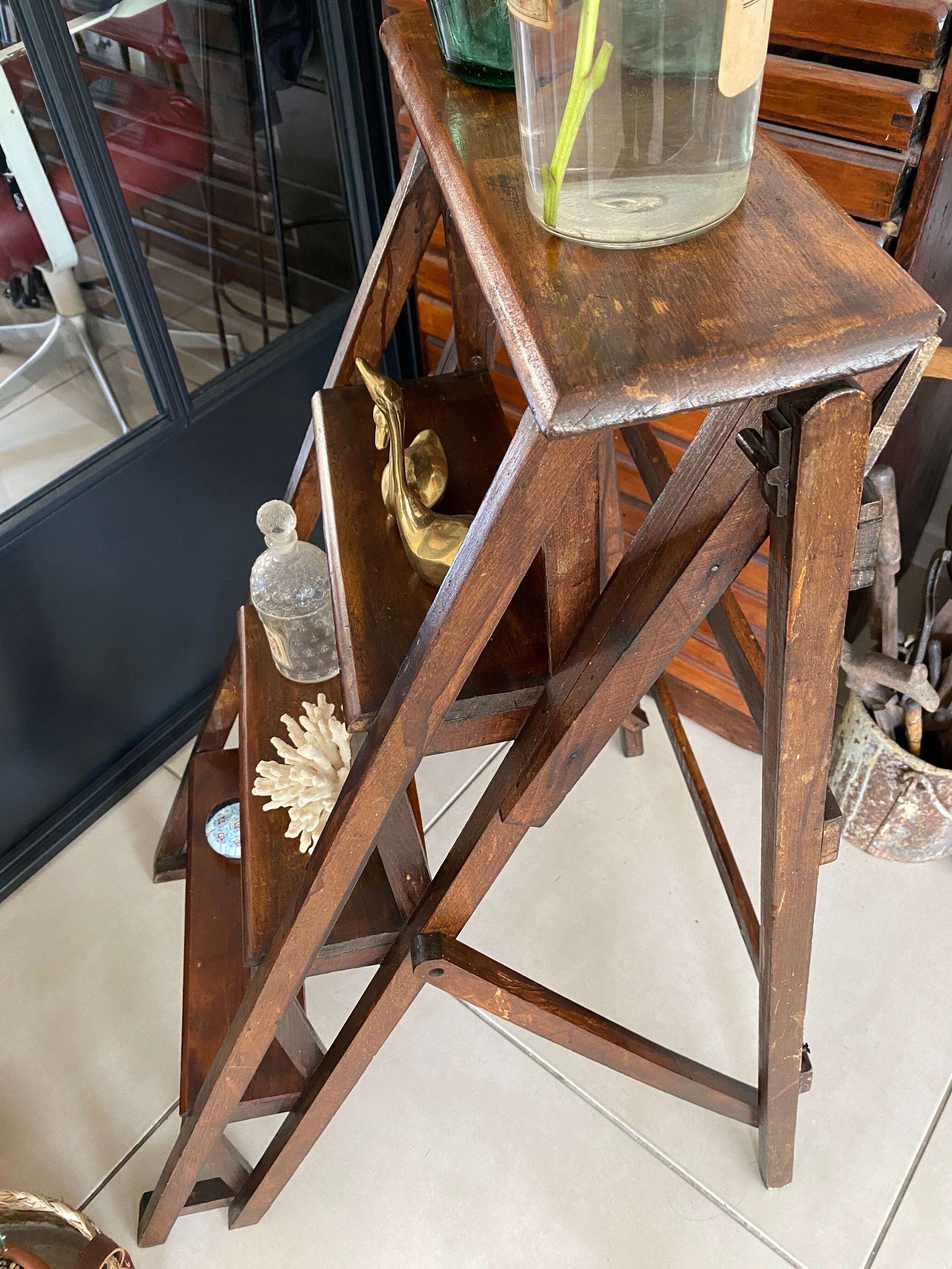 Escabeau bois vintage