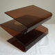 Smoked plexiglass magazine holder, 70s
