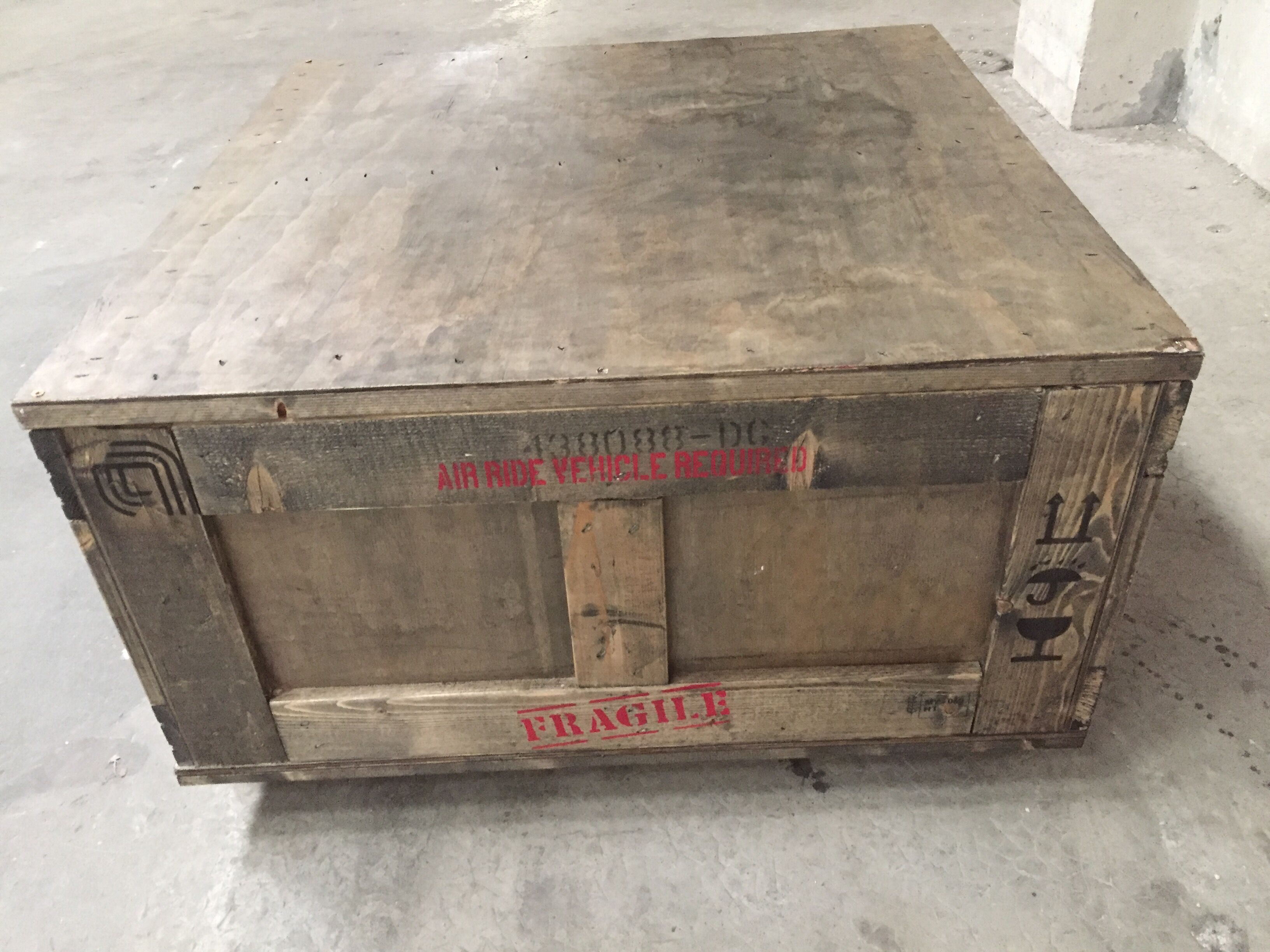 Coffee table industrial boot