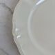 Sarreguemines Digoin — Ivory presentation plate, scalloped edge