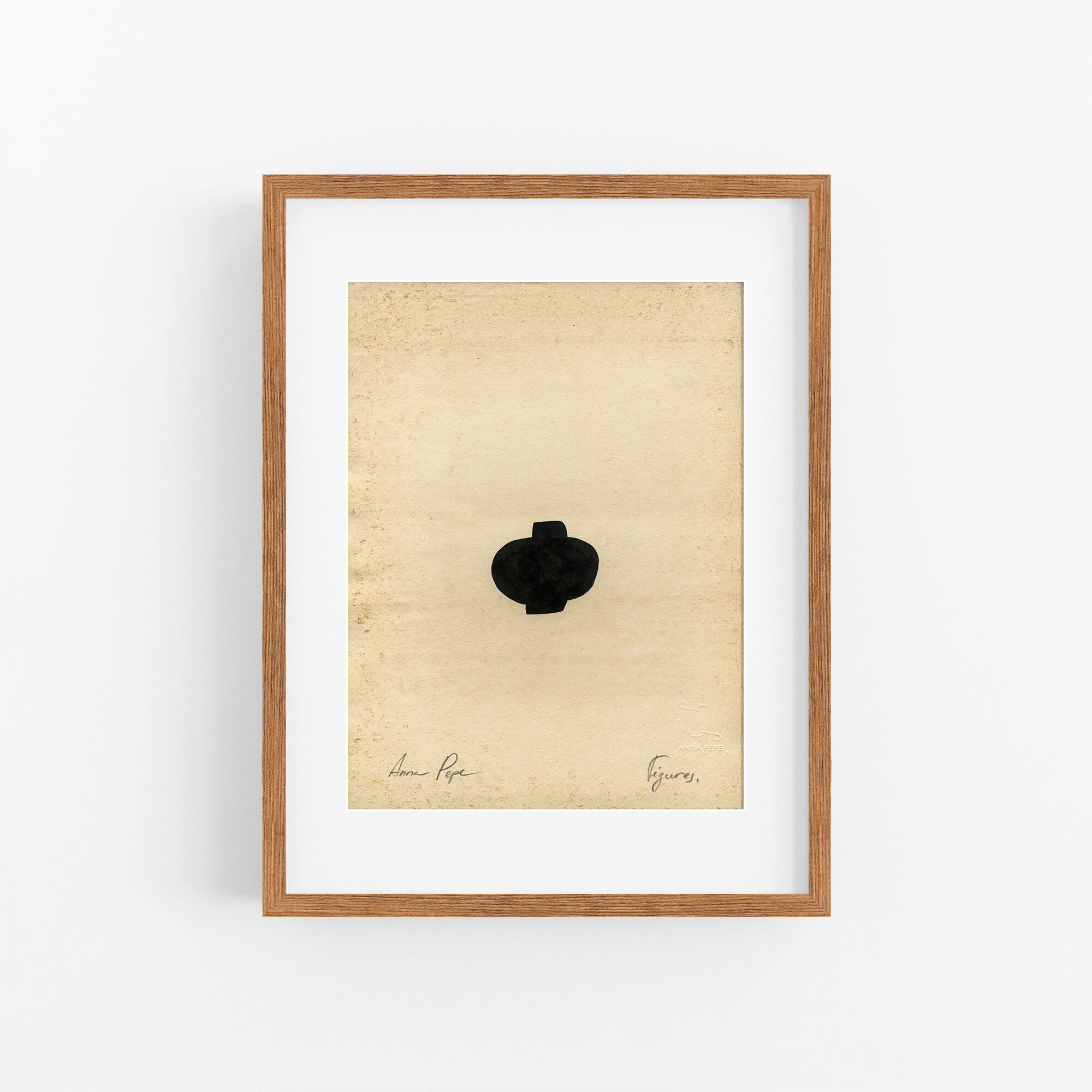 Original ink drawing on vintage paper