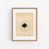 Original ink drawing on vintage paper