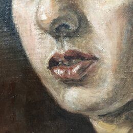 Tableau ancien "Portrait de femme 1935"