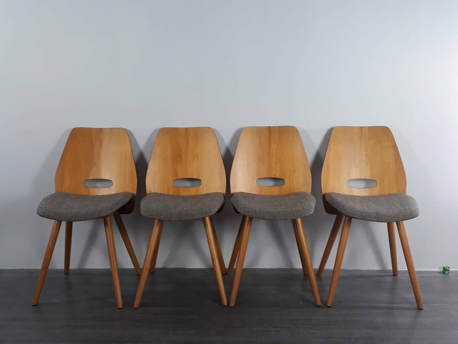 Set of 4 Lollipops chairs, Jiràk design, 1960s