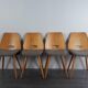 Set 4 chaises Lollipops, design Jiràk, 1960s