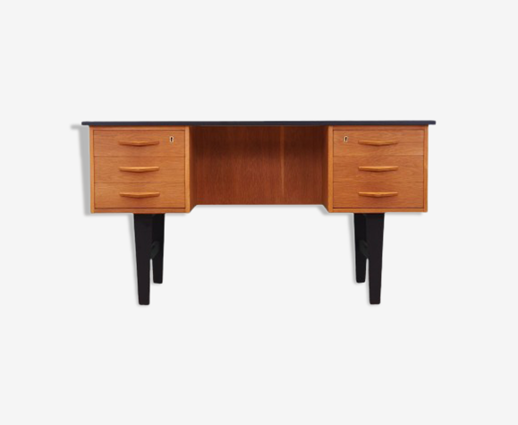 Bureau en chêne, années 70, design danois, fabriqué au Danemark