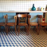 Suite 5 chairs of bistro curved wood
