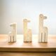Family of 3 travertine giraffes by Fratelli Mannelli