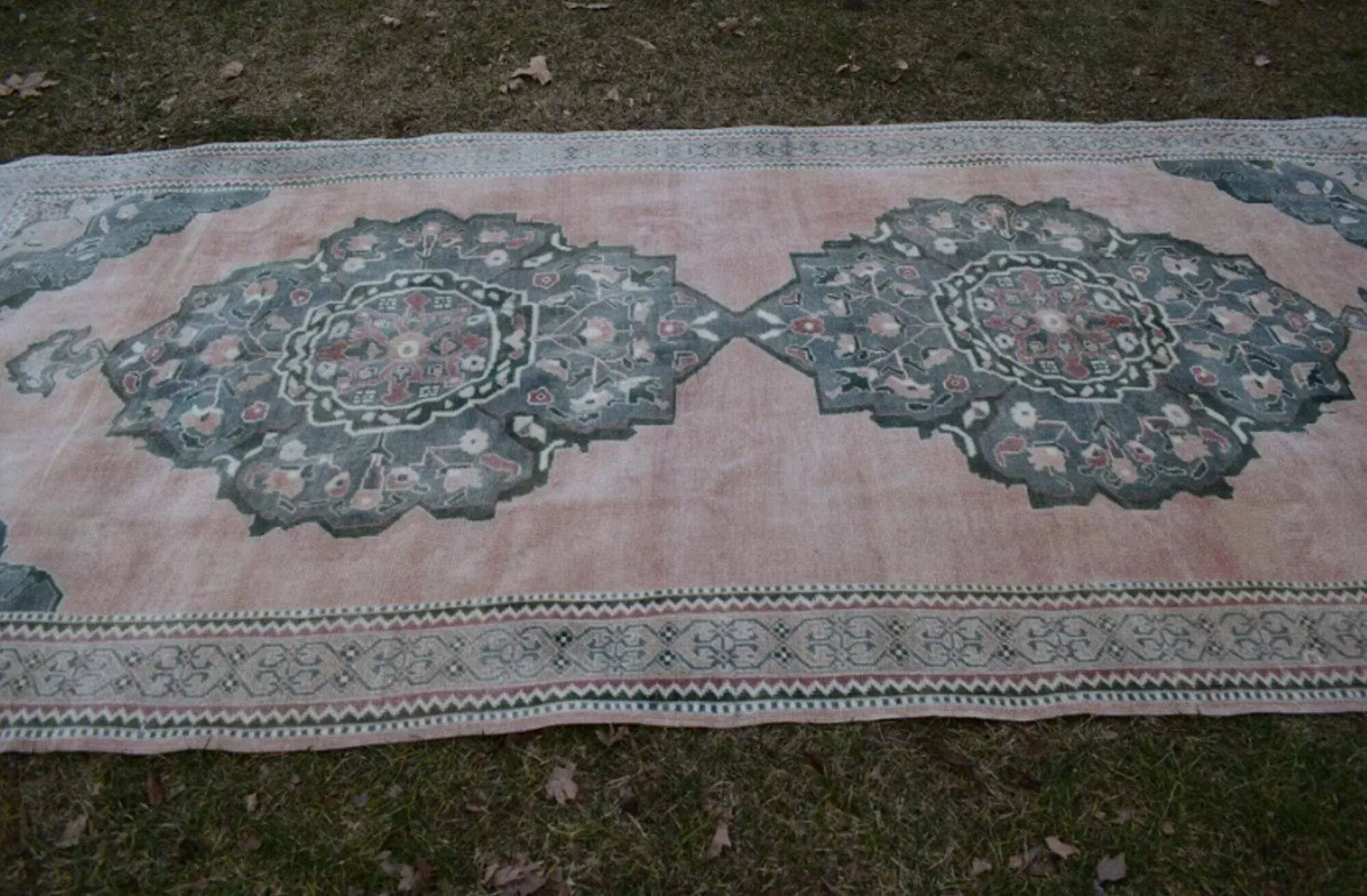 Vintage Turkish hallway rug 165x336 cm