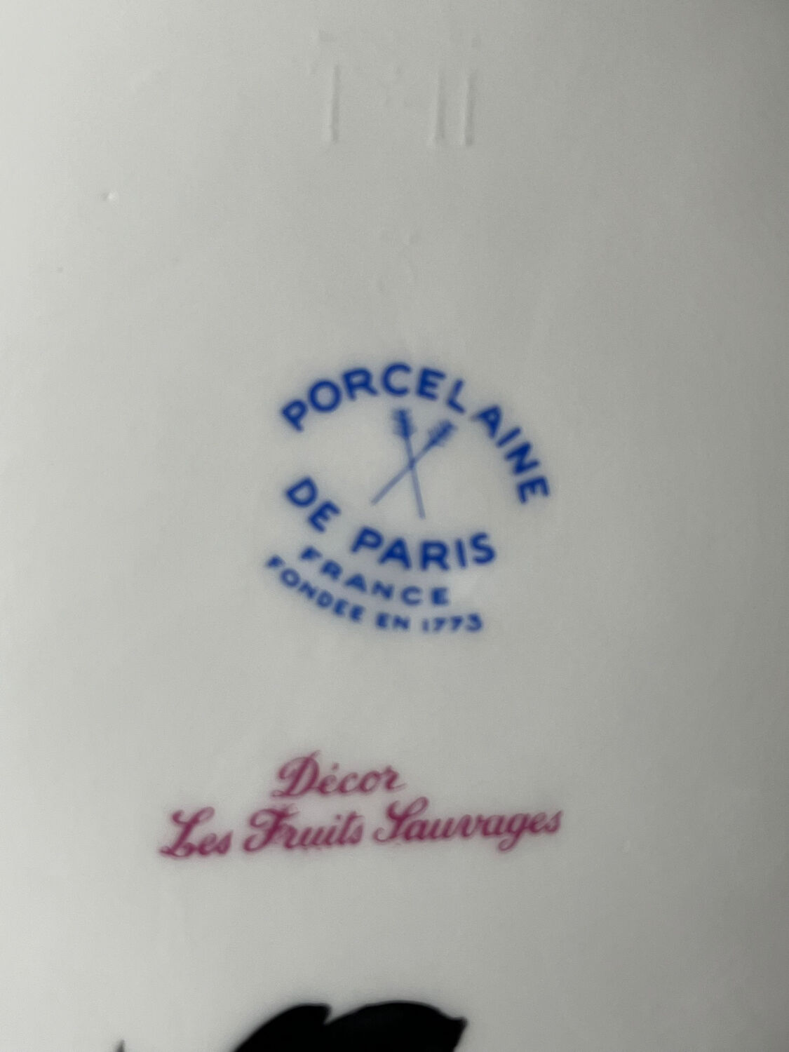 Porcelain salad bowl from Paris