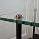 Two-tray coffee trays glass gold metal magazine holder 1960s