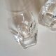 1960 crystal cup glasses ringing with cut-outs