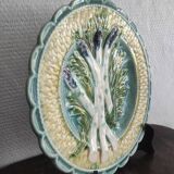 Assiette à asperge - Faïence Barbotine - XIX ème siècle - Salins