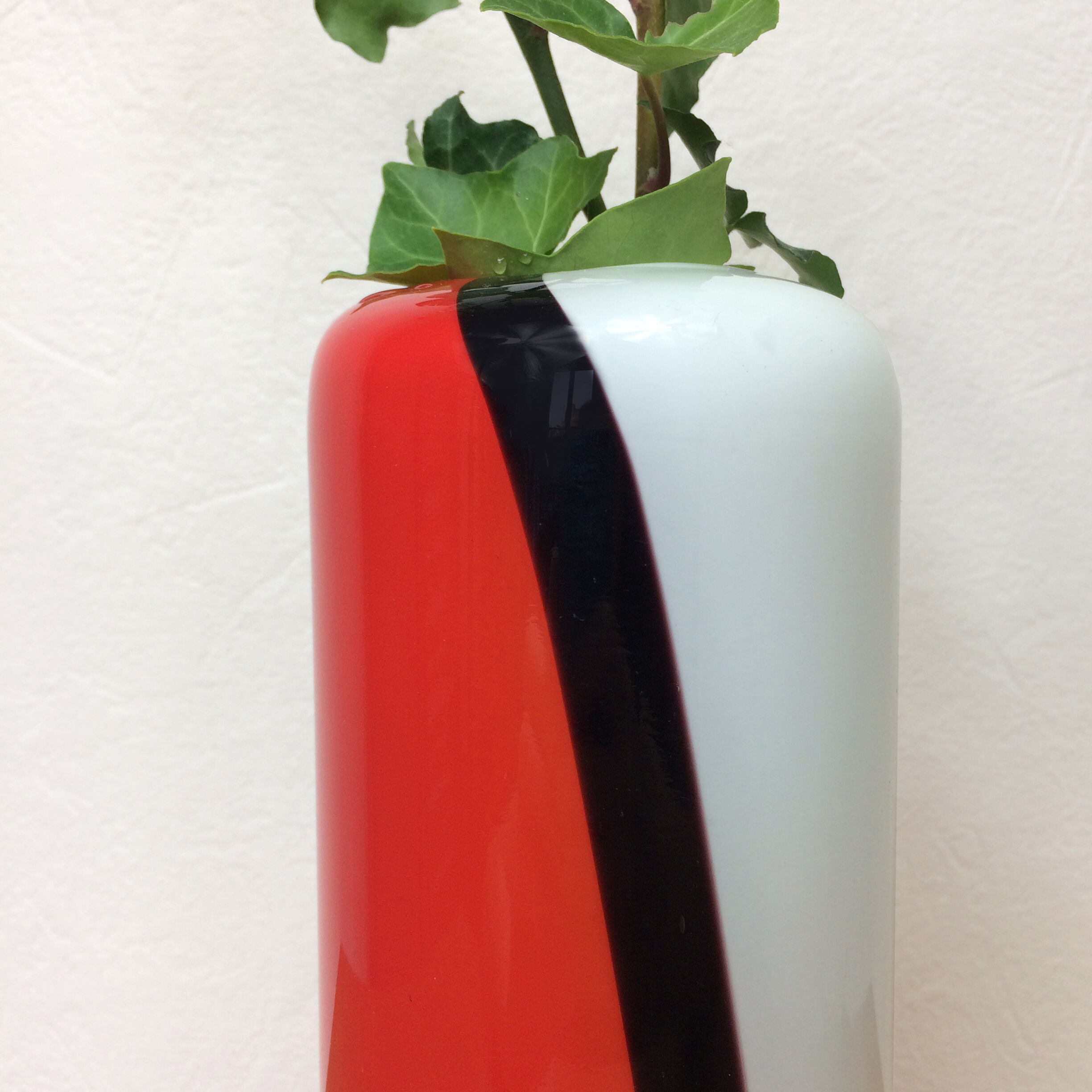 Red Italian Murano glass vase