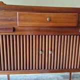 Sublime Louis XVI style walnut and walnut veneer dressing table
