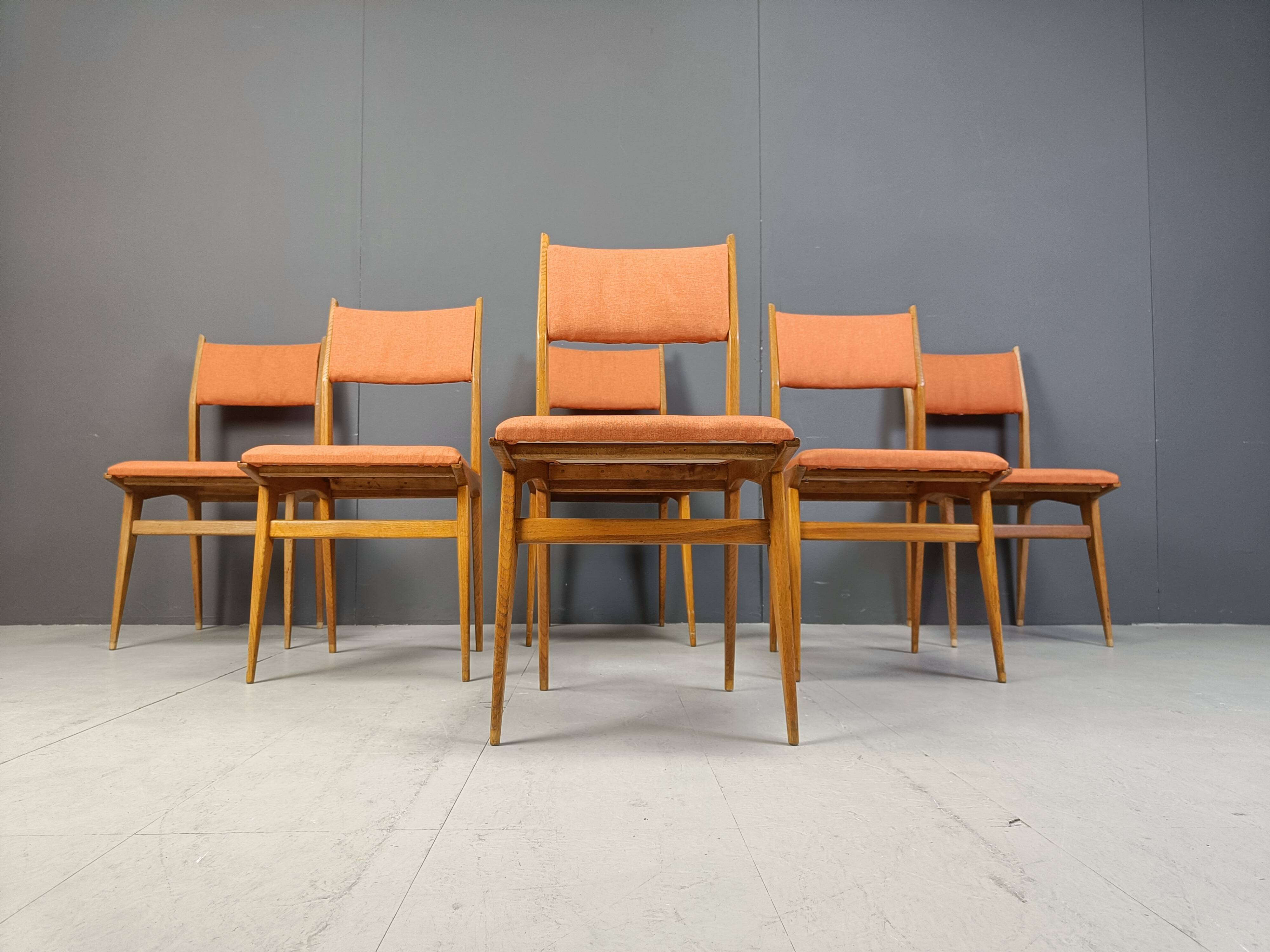 Chaises de salle à manger italiennes du milieu du siècle, années 1950