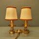 Table lamp with two fires on terrace - years 1950/60 - bronze
