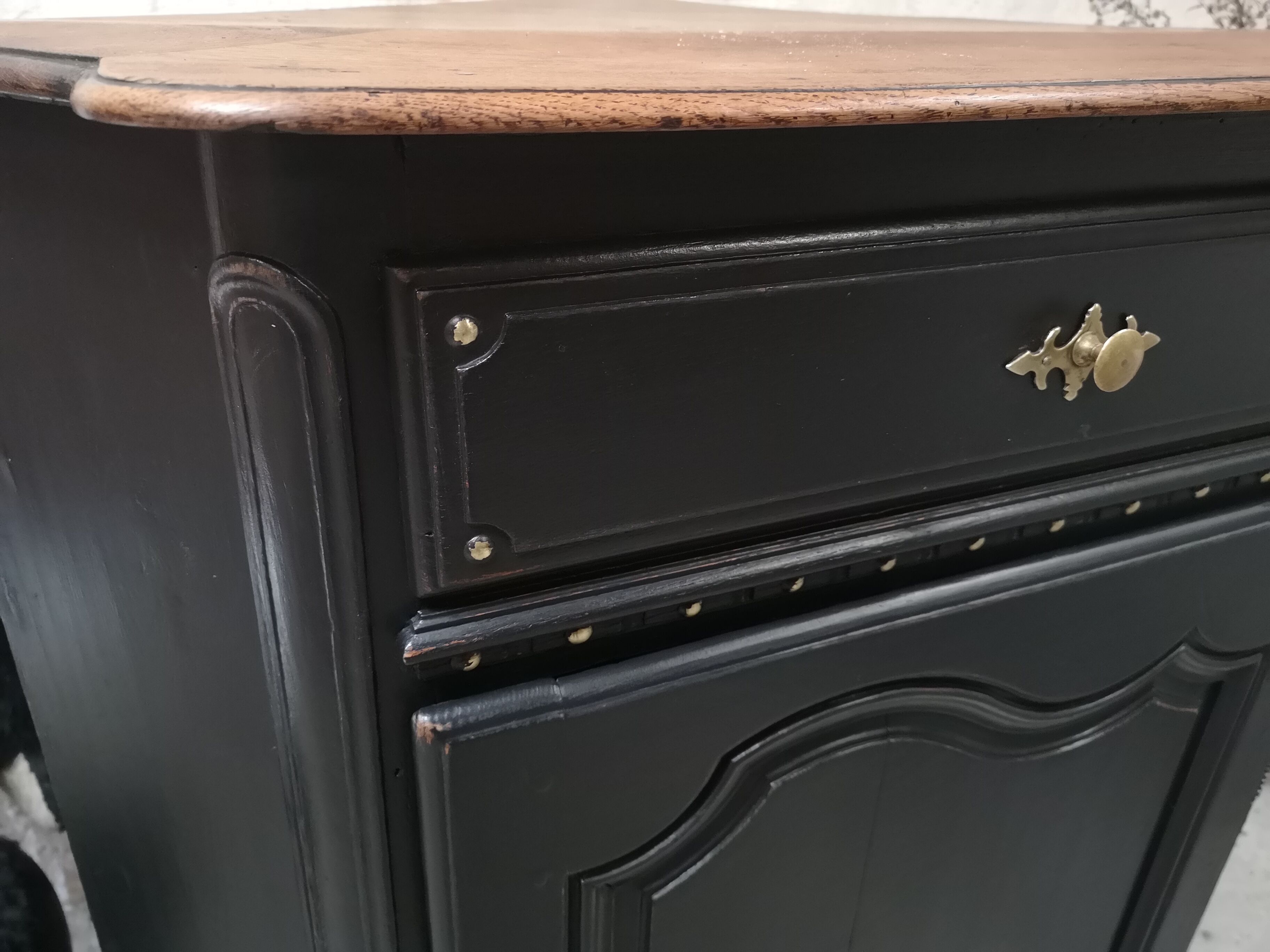 Encoignure buffet Parisian patina shabby ancient gustavien
