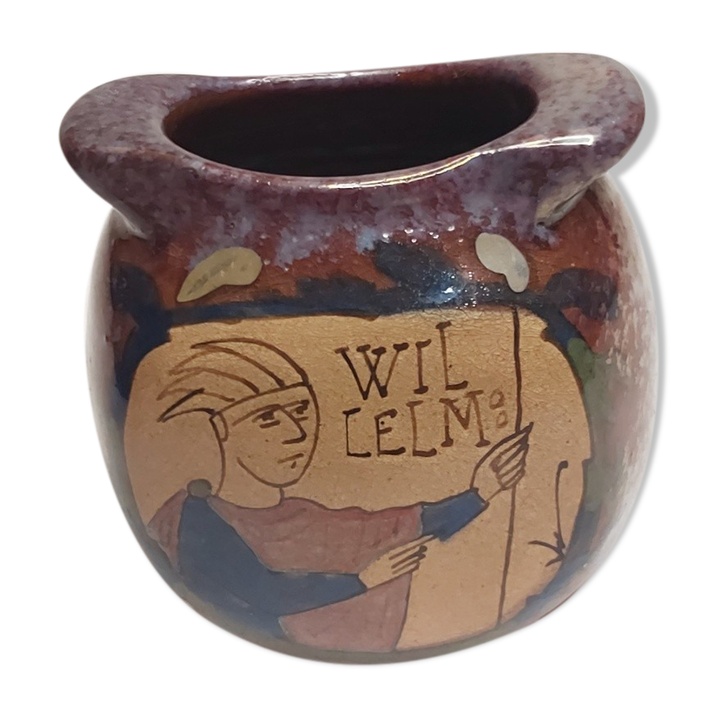 Iridescent ceramic vase DESMANT Bayeux